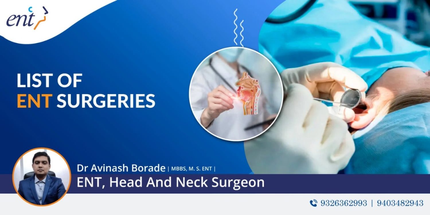 List of ENT Surgeries